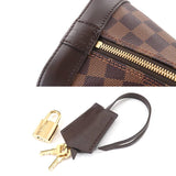 Louis Vuitton Damier Alma PM Hand Bag Ebene Brown Gold Metal Fittings
