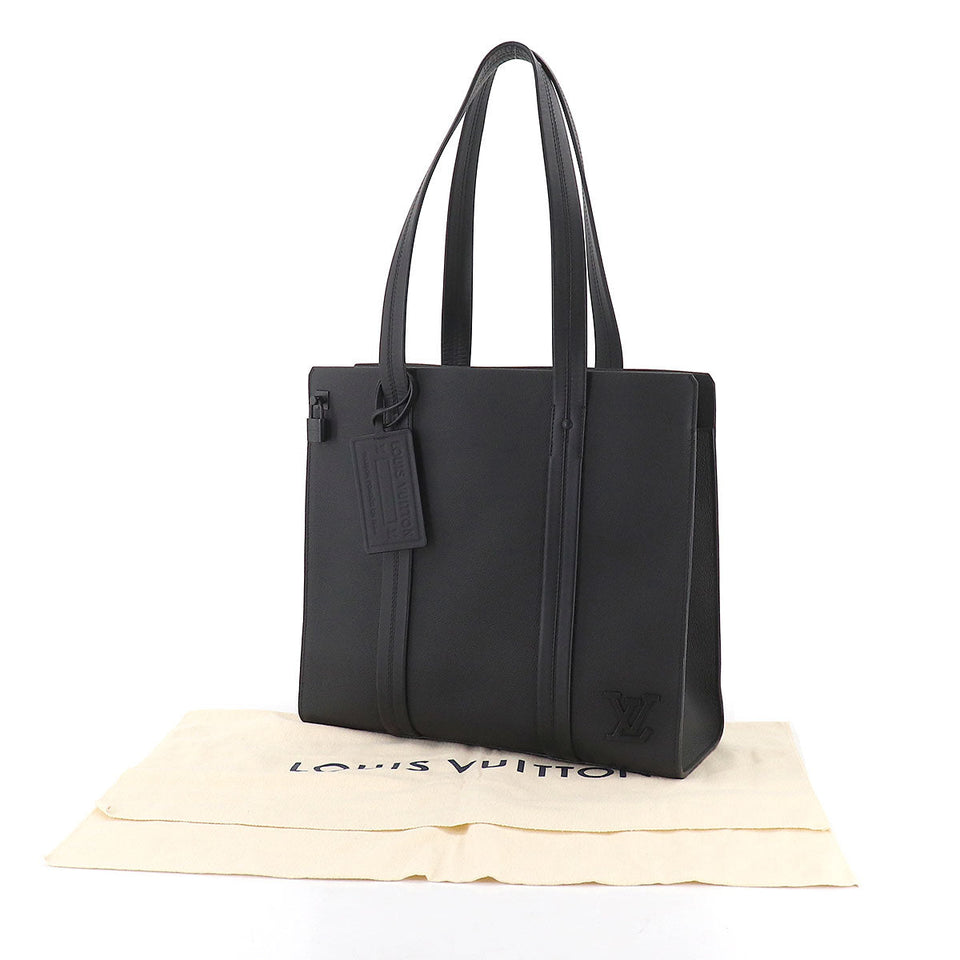 Louis Vuitton Aerogram Takeoff Tote Bag Leather Black