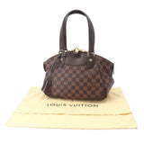 Louis Vuitton Damier Verona PM Hand Bag Ebene Brown Gold Hardware