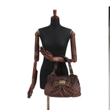 Louis Vuitton Damier Sistina PM Shoulder Bag Ebene Gold Metal Fittings