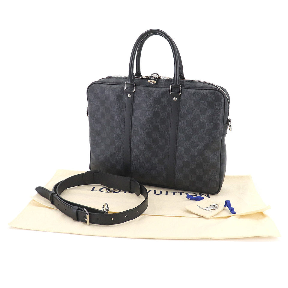 Louis Vuitton Damier Graphite PDV PM Shoulder Bag Black