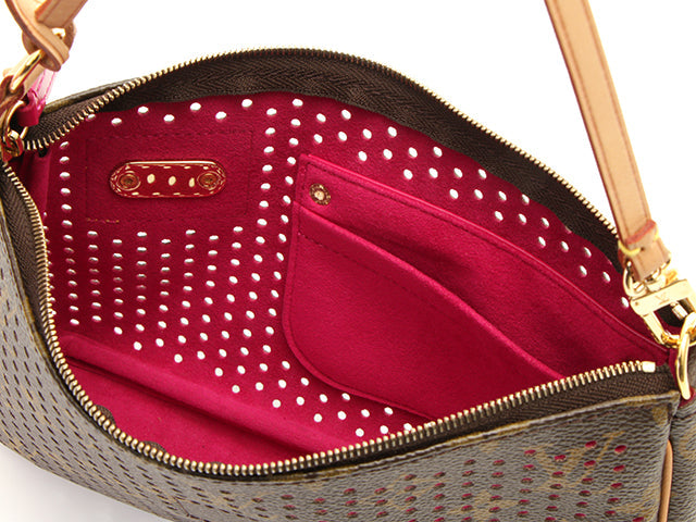 Louis Vuitton Pochette Accessoire Monogram Perfo Fuchsia