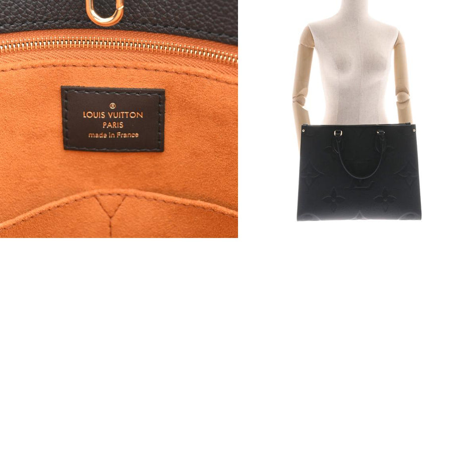 Louis Vuitton Monogram Emplant On The Go MM Noir Tote Bag