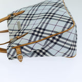 Luxury Burberry Nova Check Hand Bag Light Blue Auth 80074