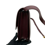 Classic Box Flap Medium Calfskin Burgundy GHW