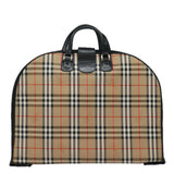 Luxury BurberrySs Nova Check Garment Cover Canvas Beige Black Auth 80164