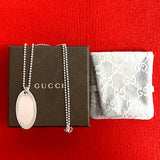 Gucci Necklace Silver925 Silver Oval tag Necklace