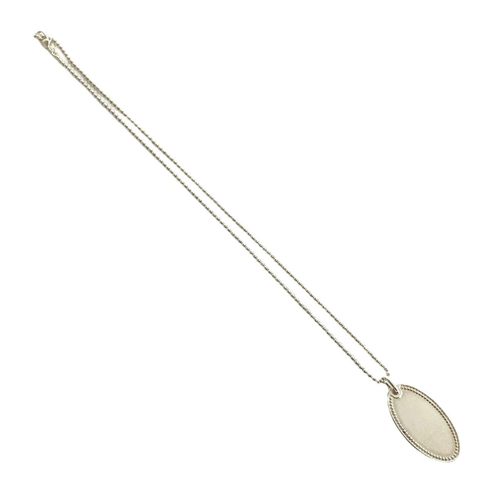 Gucci Necklace Silver925 Silver Oval tag Necklace
