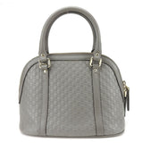 Gucci Handbag 449654 leather gray Micro Guccisima