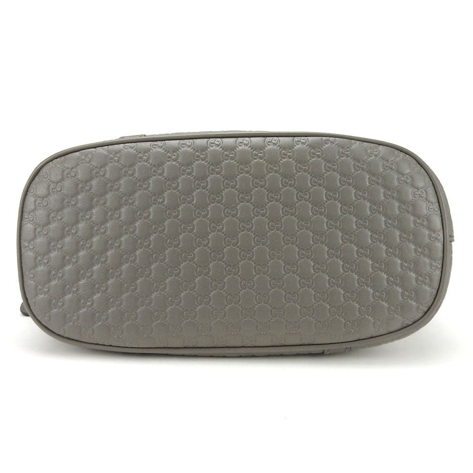 Gucci Handbag 449654 leather gray Micro Guccisima