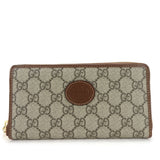 Gucci Long Wallet Purse 673003 GG Supreme Canvas beige Interlocking G