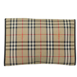 Luxury BurberrySs Nova Check Clutch Bag Canvas Beige Auth 80704