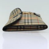 Luxury BurberrySs Nova Check Clutch Bag Canvas Beige Auth 80704