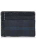 Luxury Burberry Check Print Money Clip Card Wallet Navy