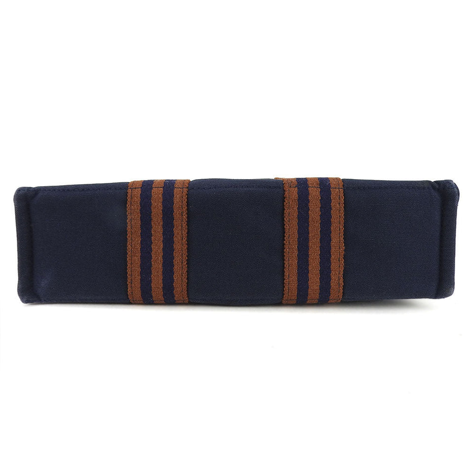 Hermes Tote Bag canvas Navy Fool ToePM unisex(Unisex)