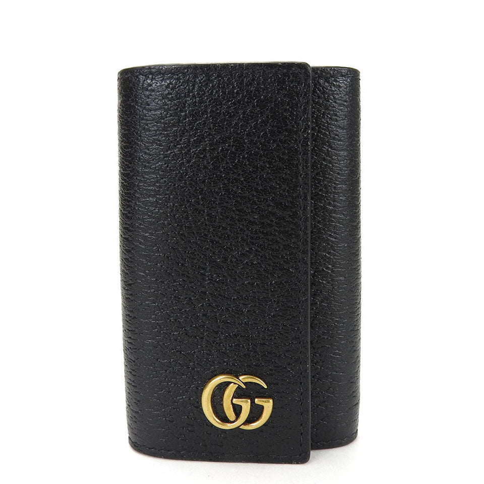 Gucci Key case Key holder  435305 leather black unisex(Unisex)