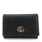 Gucci Tri-fold wallet 644407 leather black GG Marmont