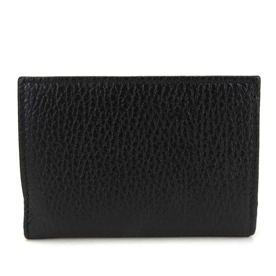 Gucci Tri-fold wallet 644407 leather black GG Marmont