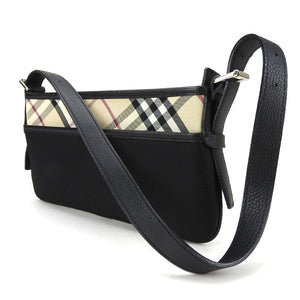Burberry Shoulder Bag Canvas, Leather black Women