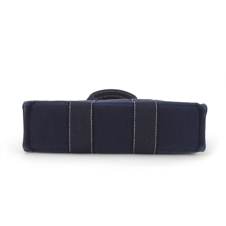 Hermes Handbag canvas Navy Deauville Tote PM unisex(Unisex)