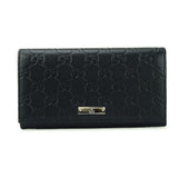 Gucci Long Wallet Purse 244946 Sima leather black Guccisima