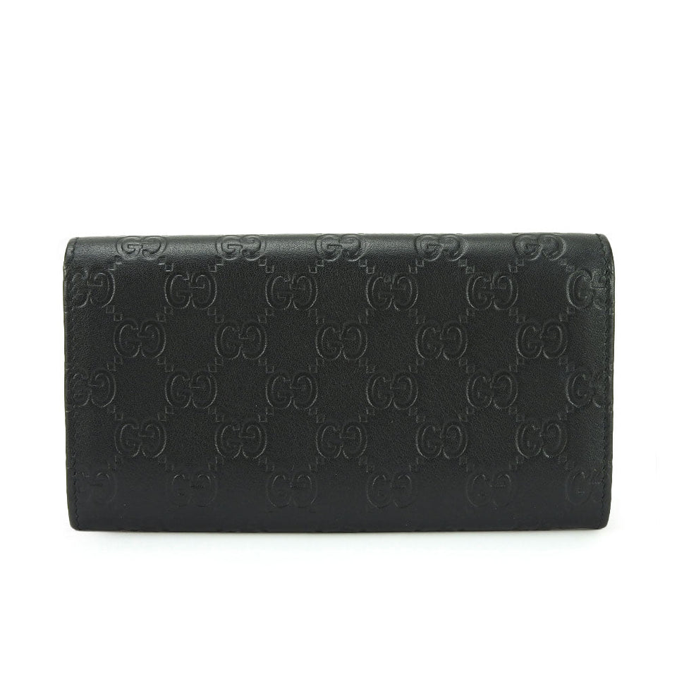 Gucci Long Wallet Purse 244946 Sima leather black Guccisima