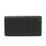 Gucci Long Wallet Purse 244946 Sima leather black Guccisima