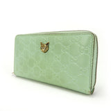 Gucci Long Wallet Purse 548058 Sima leather Mint green Zip Around