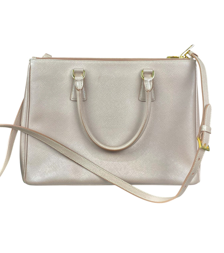Prada Nude Saffiano Large Galleria Tote Bag