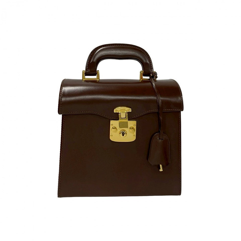 Gucci Handbag leather Brown Ready lock Women(Unisex)