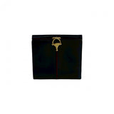 Gucci Bifold Wallet leather Navy Horsebit Metal Women