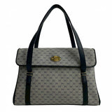 Gucci Handbag Leather, PVC Navy Micro GG logoMetal Women