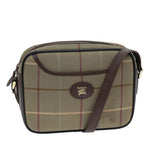 Luxury BurberrySs Nova Check Shoulder Bag Canvas Beige Auth 81656