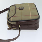 Luxury BurberrySs Nova Check Shoulder Bag Canvas Beige Auth 81656