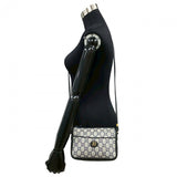 Gucci Shoulder Bag Leather, PVC Navy Gucci Plus logoMetal Women