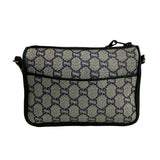 Gucci Shoulder Bag Leather, PVC Navy Gucci Plus logoMetal Women