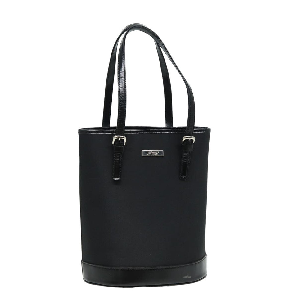 Luxury BurberrySs Blue Label Hand Bag Nylon Black Auth 81857