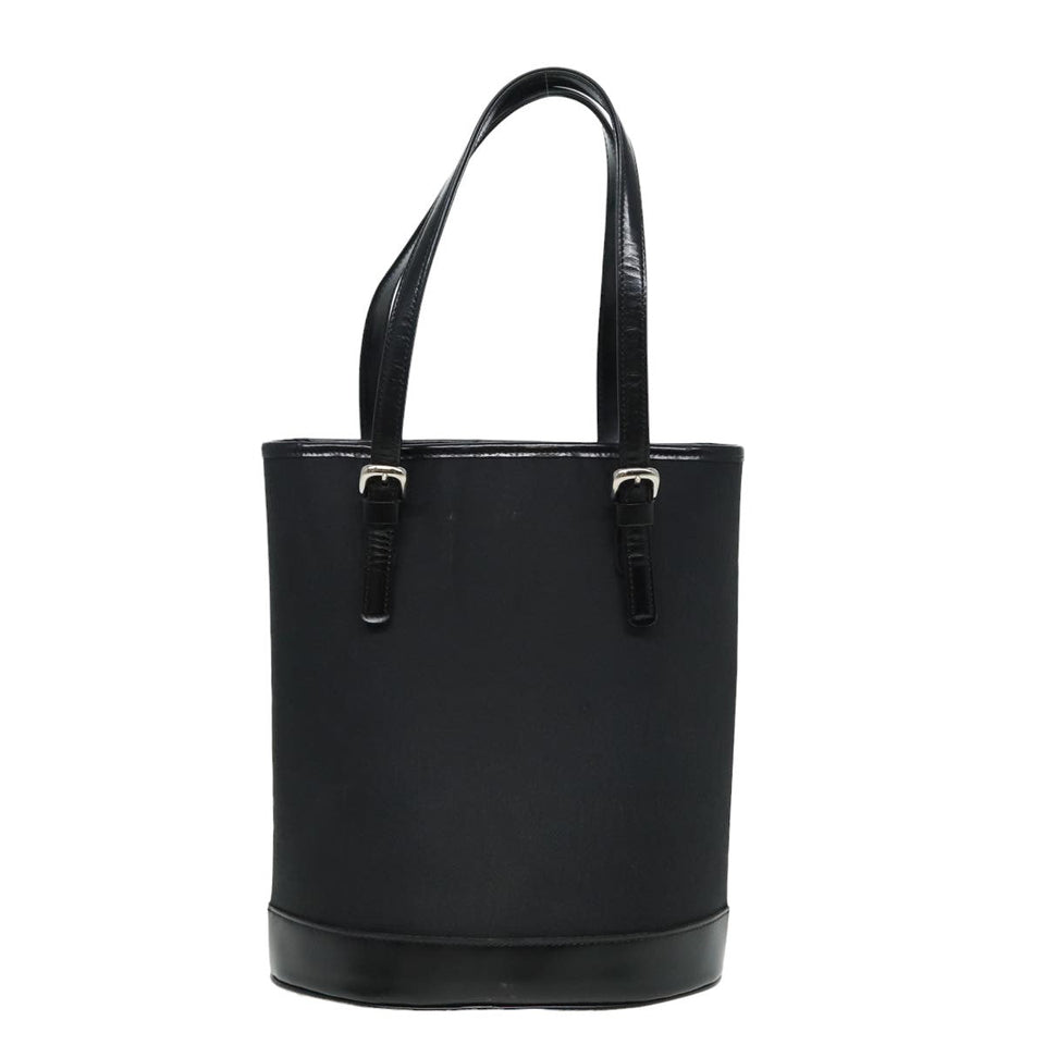 Luxury BurberrySs Blue Label Hand Bag Nylon Black Auth 81857