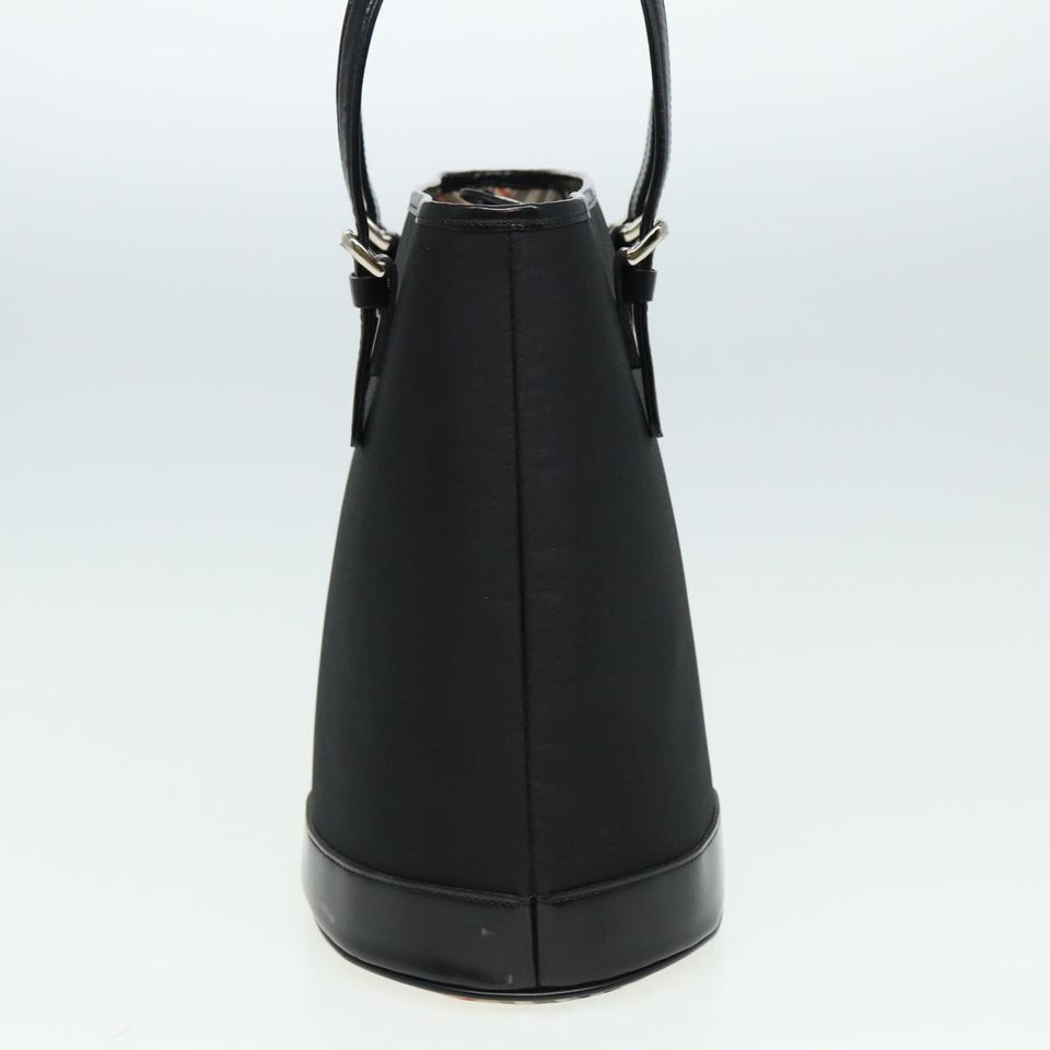 Luxury BurberrySs Blue Label Hand Bag Nylon Black Auth 81857