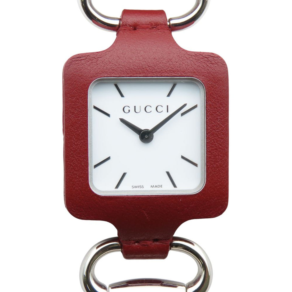 Gucci Pocket watch Quartz 130.5 Stainless Steel Bordeauxtype Pendant watch white dial