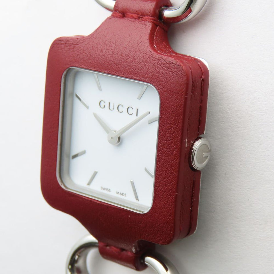 Gucci Pocket watch Quartz 130.5 Stainless Steel Bordeauxtype Pendant watch white dial