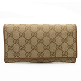Gucci Long Wallet Purse 346058 GG canvas Brown