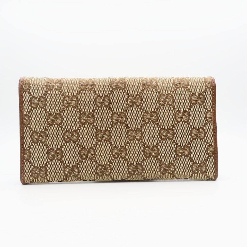 Gucci Long Wallet Purse 346058 GG canvas Brown