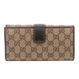 Gucci Long Wallet Purse 245723 GG canvas Brown