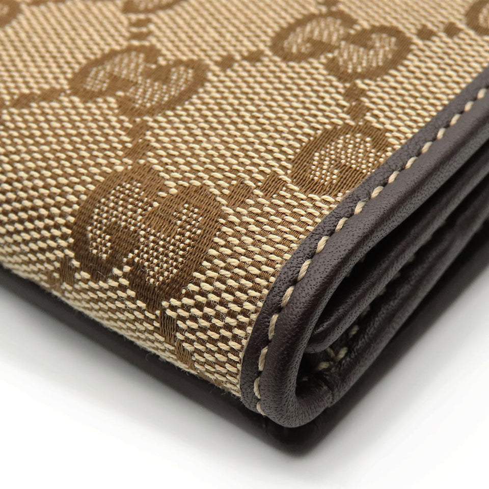 Gucci Long Wallet Purse 245723 GG canvas Brown
