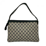 Gucci Shoulder Bag Leather, PVC Navy GG logo Metal Sherry line Women