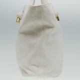 Luxury Burberry Tote Bag Canvas White Auth 81965