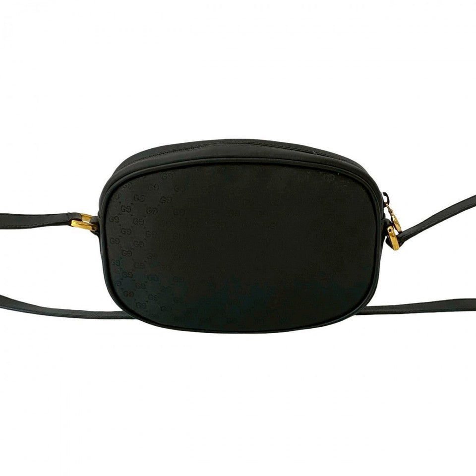 Gucci Shoulder Bag Leather, PVC black Micro GG logo Women
