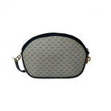 Gucci Shoulder Bag Leather, PVC Navy Micro GG logo Metal Women