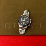 Gucci Watches Stainless steel Silver G Timeless Chronograph black dial